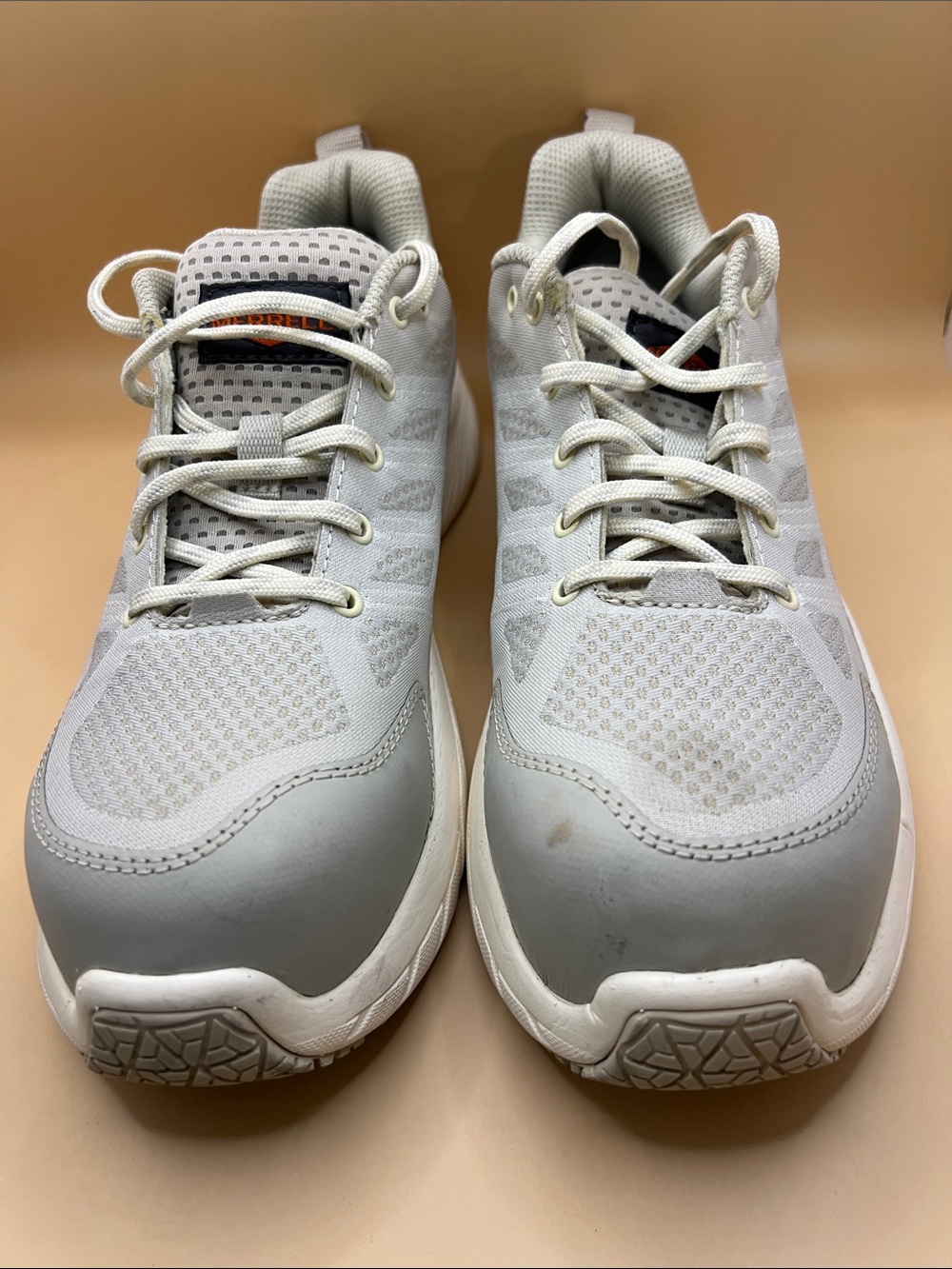 Merrell Women's Light Gray and White Lace-Up Sneakers